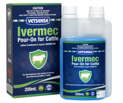 Picture of Vetsense Ivermec Pour On For Cattle 250ml